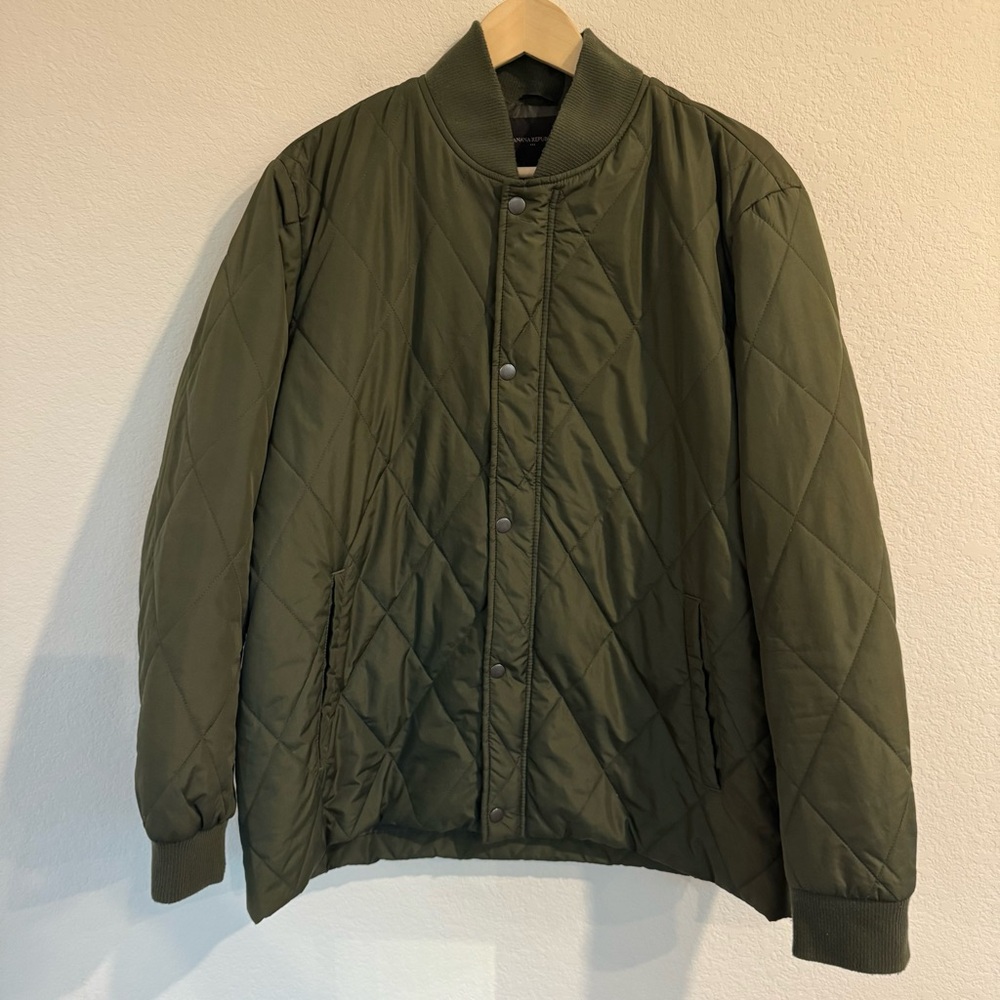 Banana Republic Factory Quilted Bomber Jacket Size XL